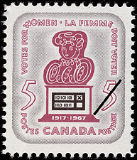 Votes for Women, 1917-1967 1967 - Canadian stamp