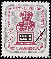 La femme doit voter, 1917-1967 1967 - Timbre du Canada