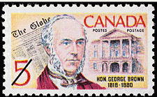 Hon. George Brown, 1818-1880 1968 - Canadian stamp