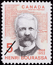 Timbre de 1968 - Henri Bourassa, 1868-1952 - Timbre du Canada
