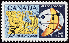 Meteorology, 1768-1968 1968 - Canadian stamp