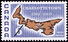 Timbre de 1969 - Charlottetown, 1769-1969 - Timbre du Canada