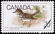 1969 - Hermit Thrush, Hylocichla guttata - Canadian stamp - Stamps of Canada