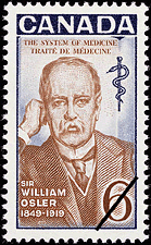 Timbre de 1969 - Sir William Osler, 1849-1919, Traité de médecine - Timbre du Canada