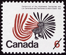 Timbre de 1970 - Le Centenaire des Territoires du Nord-Ouest - Timbre du Canada