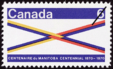 Timbre de 1970 - Centenaire du Manitoba, 1870-1970 - Timbre du Canada