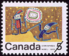 Timbre de 1970 - Ski - Timbre du Canada