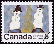 1970 - Snowmen - Canadian stamp - Stamps of Canada