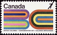 1971 - British Columbia, Confederation, 1871 - Canadian stamp - Stamps of Canada