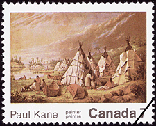 Timbre de 1971 - Paul Kane, peintre - Timbre du Canada