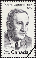 Pierre Laporte, 1921-1970 1971 - Timbre du Canada