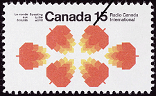 Timbre de 1971 - Radio Canada International, Le monde aux écoutes - Timbre du Canada