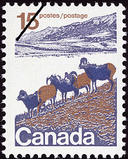 1972 - Mountain Sheep of Western Canada - Canadian stamp - Stamps of Canada