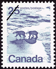 Polar Bears in Canadian North 1972 - Canadian stamp