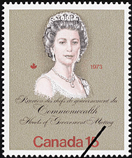 Timbre de 1973 - Réunion des chefs de gouvernement du Commonwealth, 1973 - Timbre du Canada
