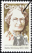 Timbre de 1973 - Nellie McClung, 1873-1951 - Timbre du Canada