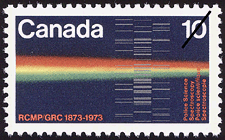 Timbre de 1973 - Police scientifique, Spectroscopie - Timbre du Canada