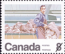 Timbre de 1974 - Manieur de dépêches - Timbre du Canada
