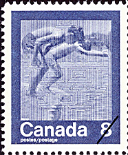 Timbre de 1974 - Natation - Timbre du Canada