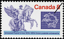 1974 - Universal Postal Union, 1874-1974 - Canadian stamp - Stamps of Canada