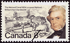 1974 - William Hamilton Merritt, The Welland Canal, 1824 - Canadian stamp - Stamps of Canada