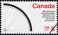 1974 - World Cycling Championships, Montreal, 1974 - Canadian stamp - Stamps of Canada