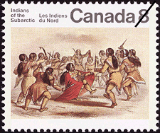 1975 - Dance of the Kutcha-Kutchin - Canadian stamp - Stamps of Canada