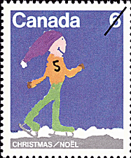Skater 1975 - Canadian stamp