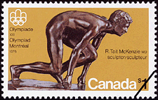 Timbre de 1975 - Le coureur - Timbre du Canada