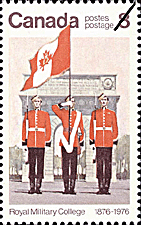Timbre de 1976 - Escorte du drapeau - Timbre du Canada