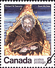 Robert W. Service, Sam McGee 1976 - Canadian stamp