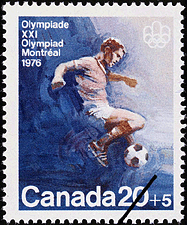 Timbre de 1976 - Le football - Timbre du Canada