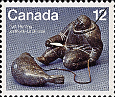 Timbre de 1977 - Chasseur de phoque - Timbre du Canada
