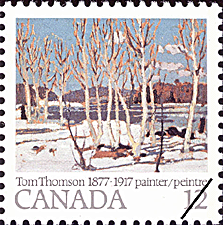 Timbre de 1977 - Parc Algonquin en avril - Timbre du Canada