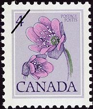 Hepatica, Hepatica acutiloba 1977 - Canadian stamp