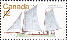 Mackinaw Boat 1977 - Canadian stamp
