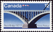 1977 - Peace Bridge, 1927-1977 - Canadian stamp - Stamps of Canada