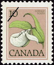 Cypripède de passereau, Cypripedium passerinum 1977 - Timbre du Canada