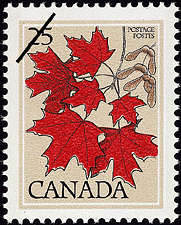 1977 - Sugar Maple, Acer saccharum - Canadian stamp - Stamps of Canada