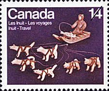Timbre de 1978 - Traîneau - Timbre du Canada