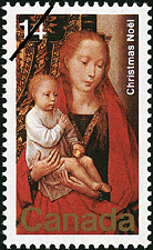 Timbre de 1978 - La Vierge et l'Enfant - Timbre du Canada