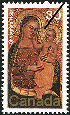 Timbre de 1978 - La Vierge et l'Enfant en majesté - Timbre du Canada