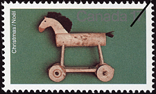 Timbre de 1979 - Cheval de bois à roulettes - Timbre du Canada