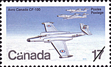 1980 - Avro Canada CF-100 - Canadian stamp - Stamps of Canada