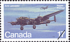 Timbre de 1980 - Avro Lancaster - Timbre du Canada