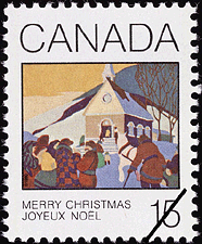 Christmas Morning 1980 - Canadian stamp