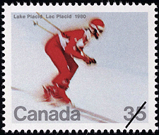 Timbre de 1980 - Lac Placid, 1980, Jeux olympiques d'hiver - Timbre du Canada
