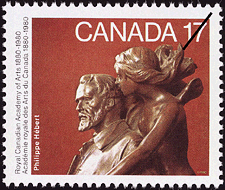 Timbre de 1980 - Louis-Philippe Hébert, L'inspiration - Timbre du Canada