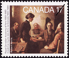 1980 - Robert Harris, A Meeting of the School Trustees - Canadian stamp - Stamps of Canada