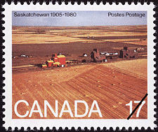 Timbre de 1980 - Saskatchewan, 1905-1980 - Timbre du Canada